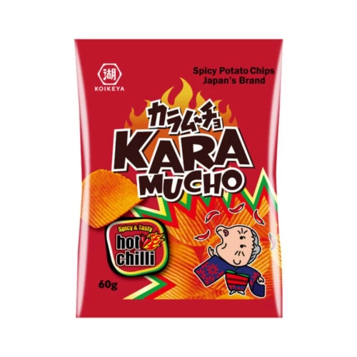 Karamucho Potato Snack Ridge Koikeya 60gr Hot Chili