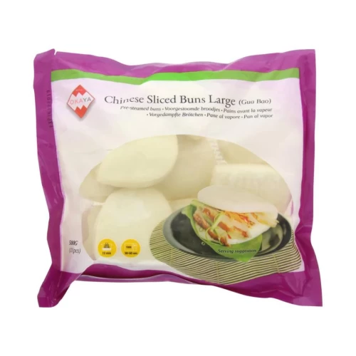 Bao Buns Chinese Sliced Large 10pcs Okaya 500g