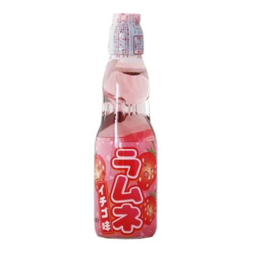 Soft Drink Carbonated Ramune Strawberry (Crown) 200ml