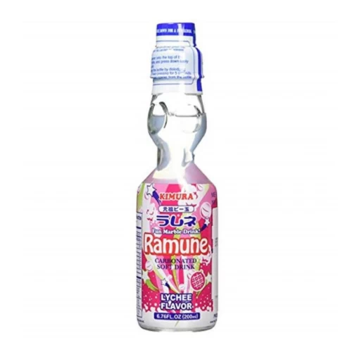 Soft Drink Carbonated Ramune Litchi (Crown) 200ml